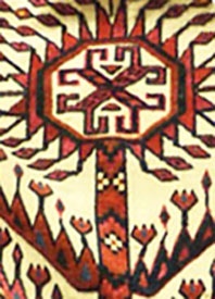 Туркменский орнамент на ковре.